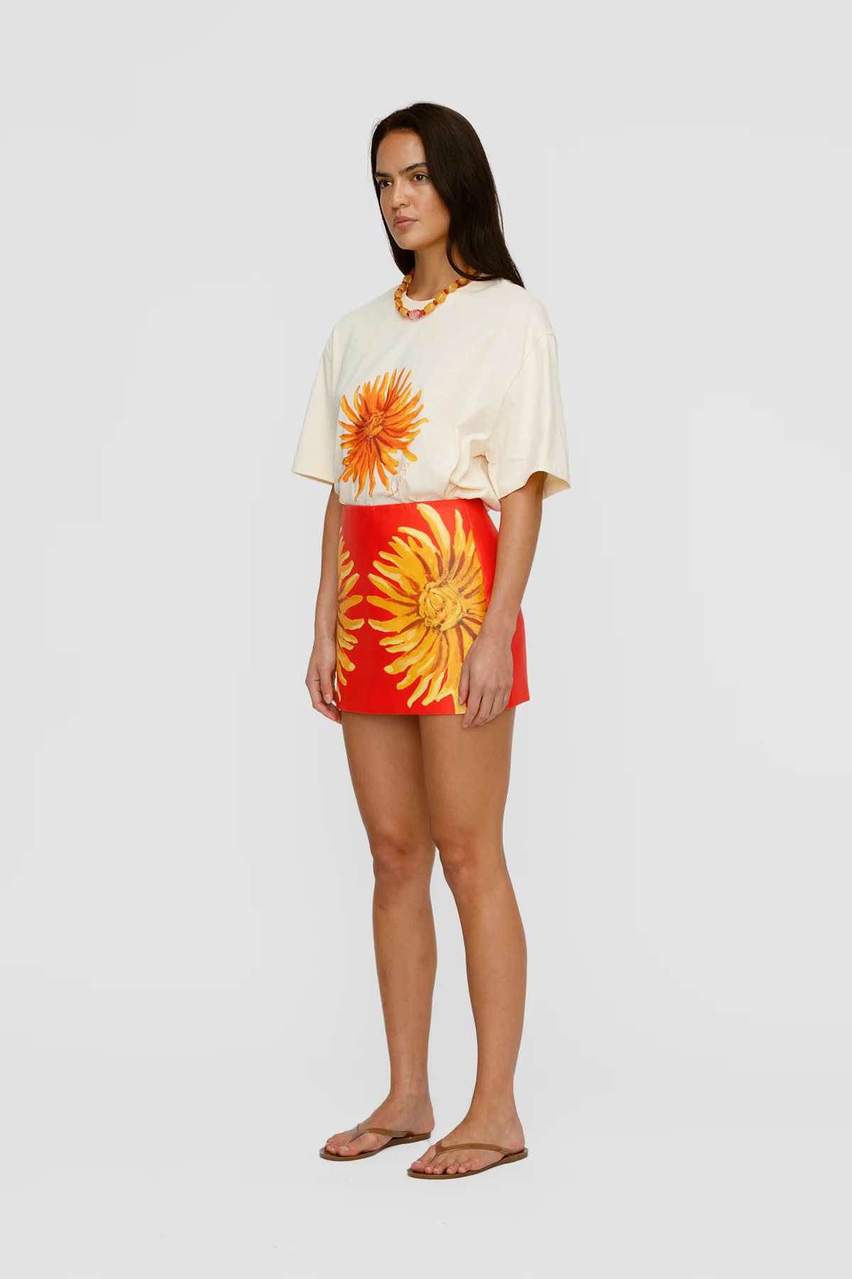 Solsana Mini Skirt - Rojo Sunflower - Image 4