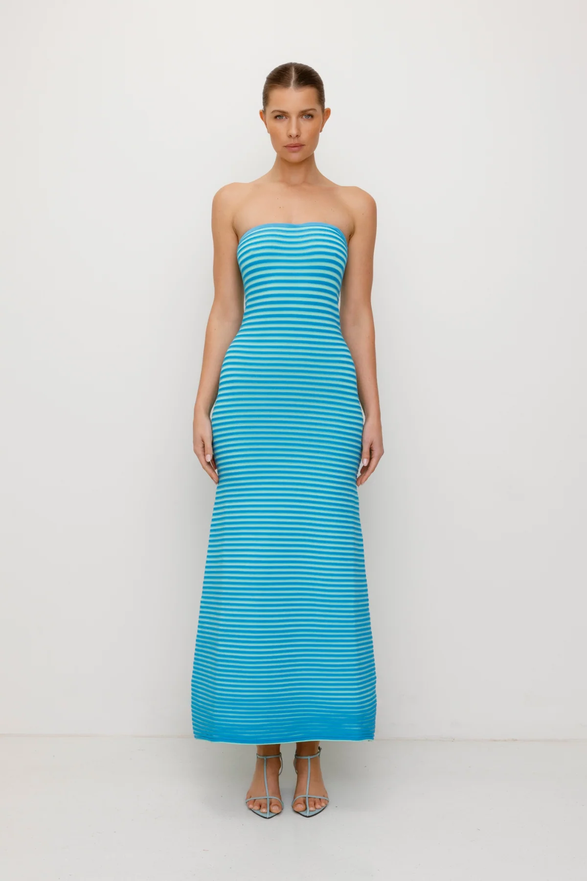 Sunmor Knit Maxi Dress - Aqua - Image 3