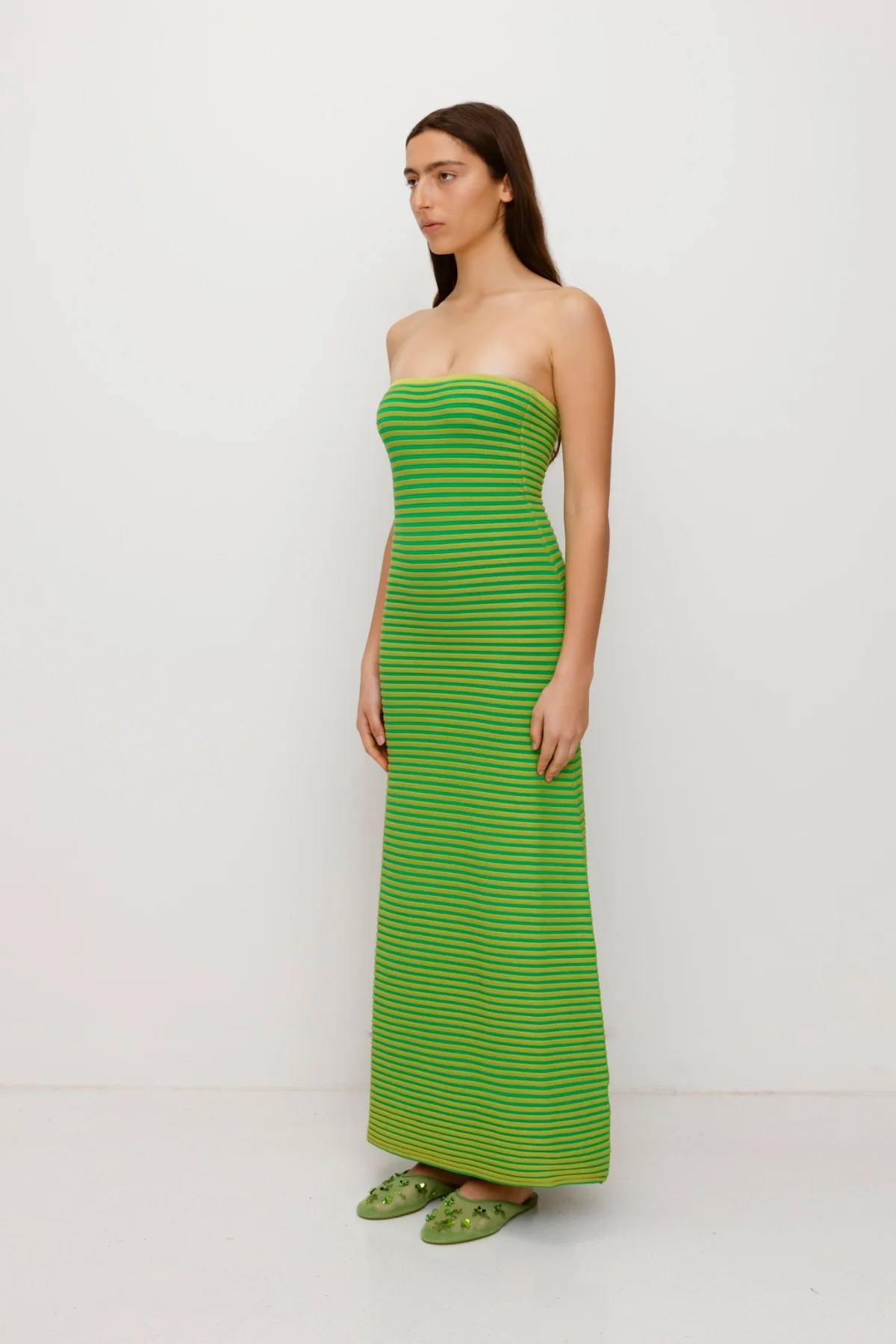 Sunmor Knit Maxi Dress - Lime - Image 4