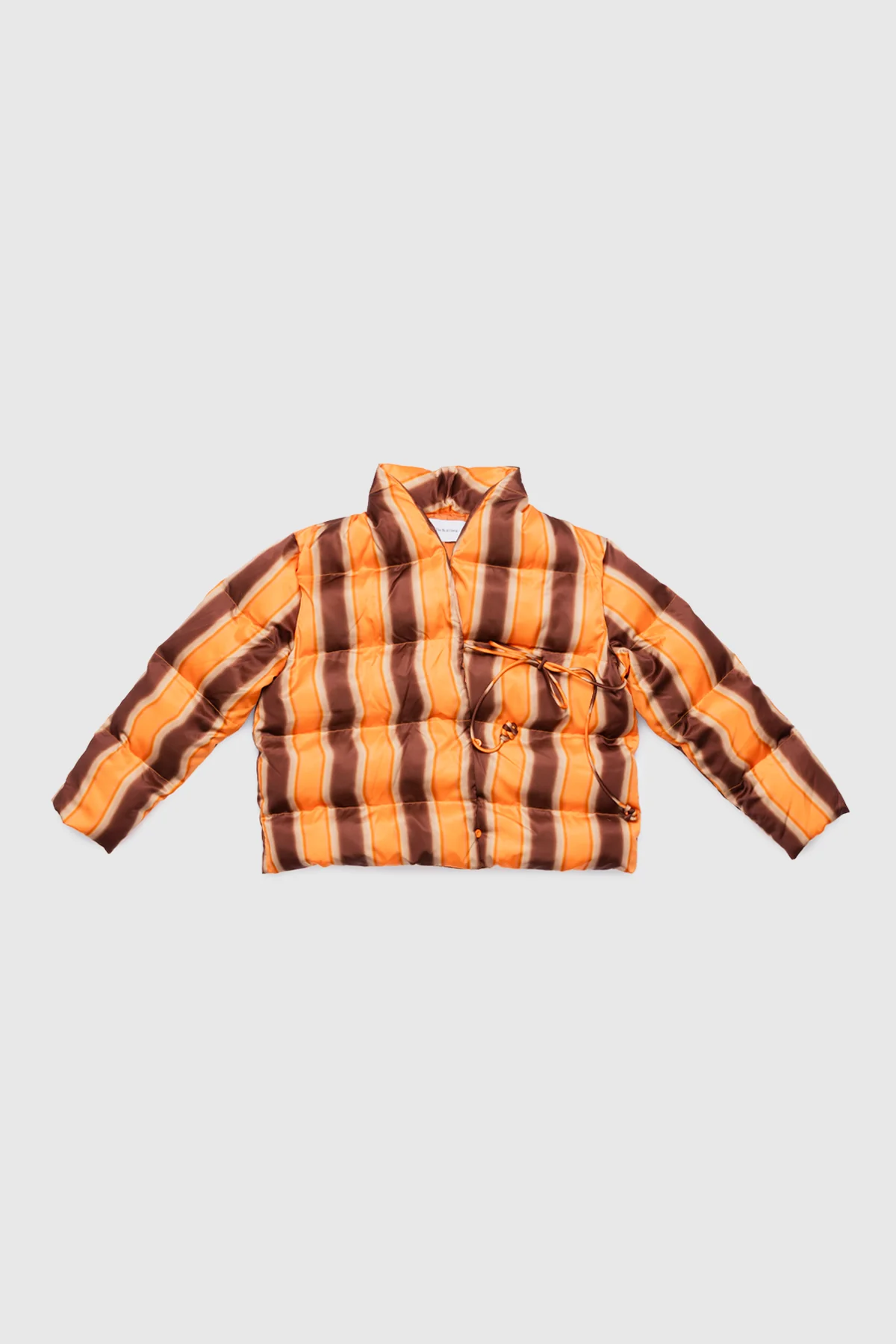 Taja Puffer Jacket - Tangerine Stripe - Image 6