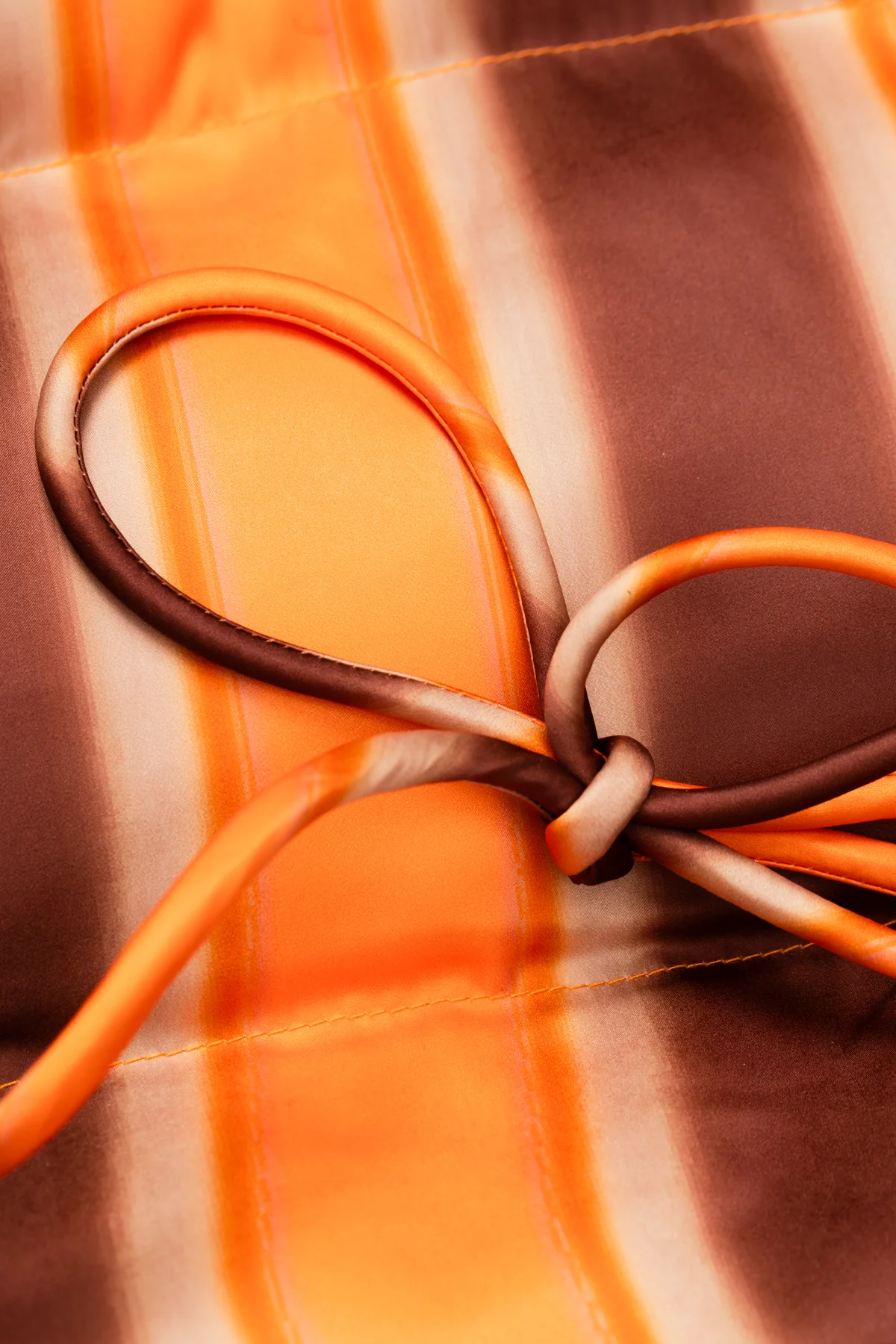 Taja Puffer Jacket - Tangerine Stripe - Image 7