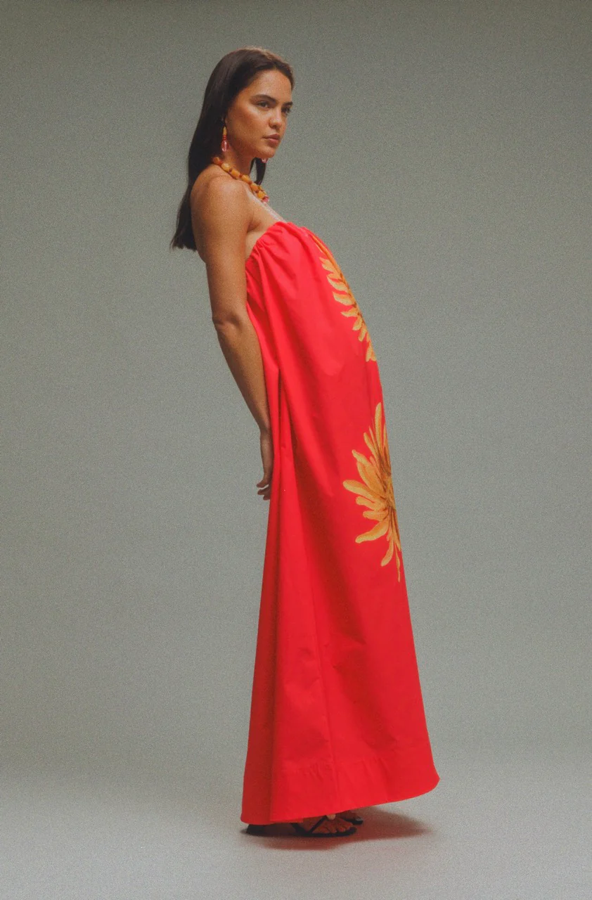 Verona Maxi Dress - Rojo Sunflower - Image 2