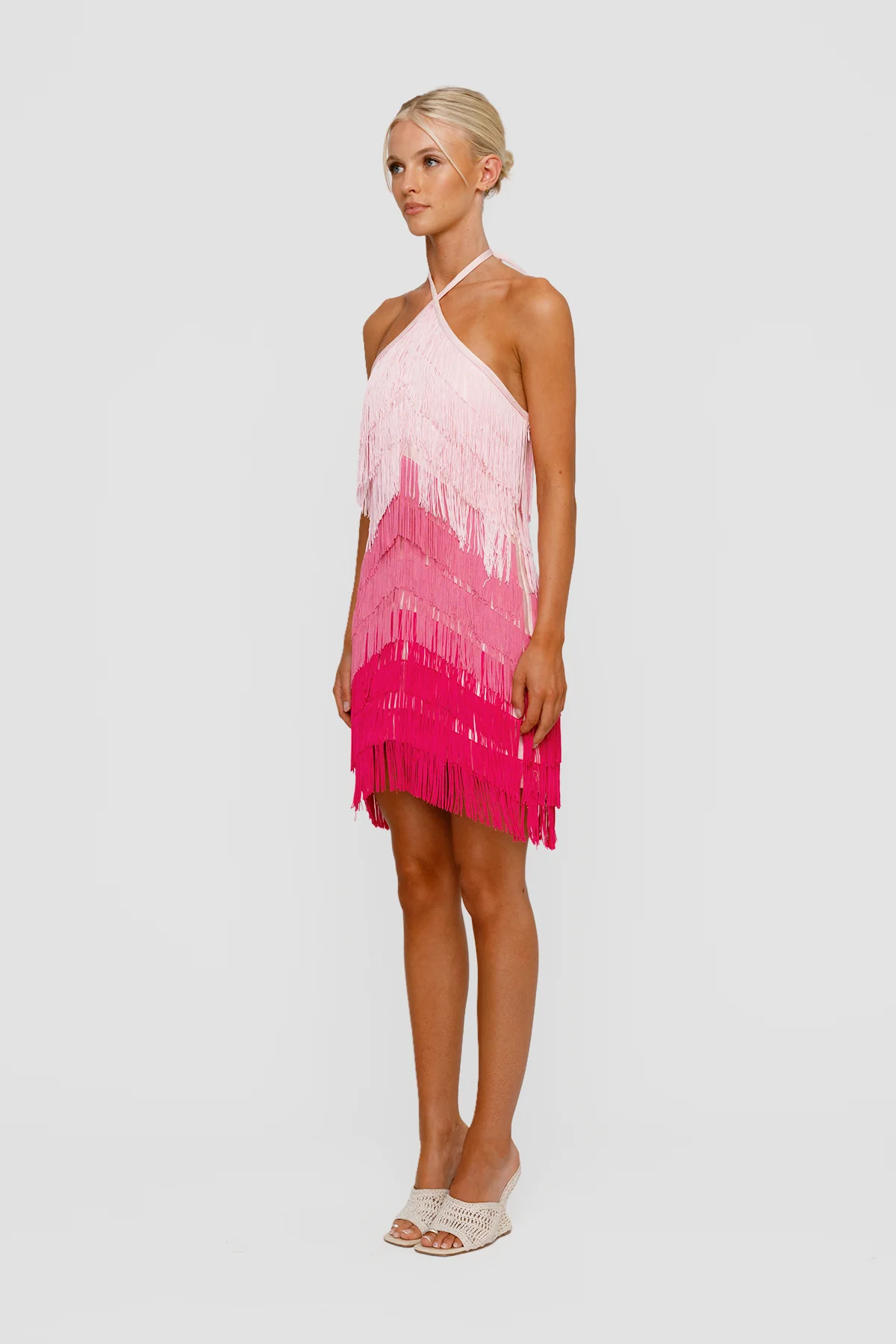 Wilde Fringe Mini Dress - Candy - Image 3