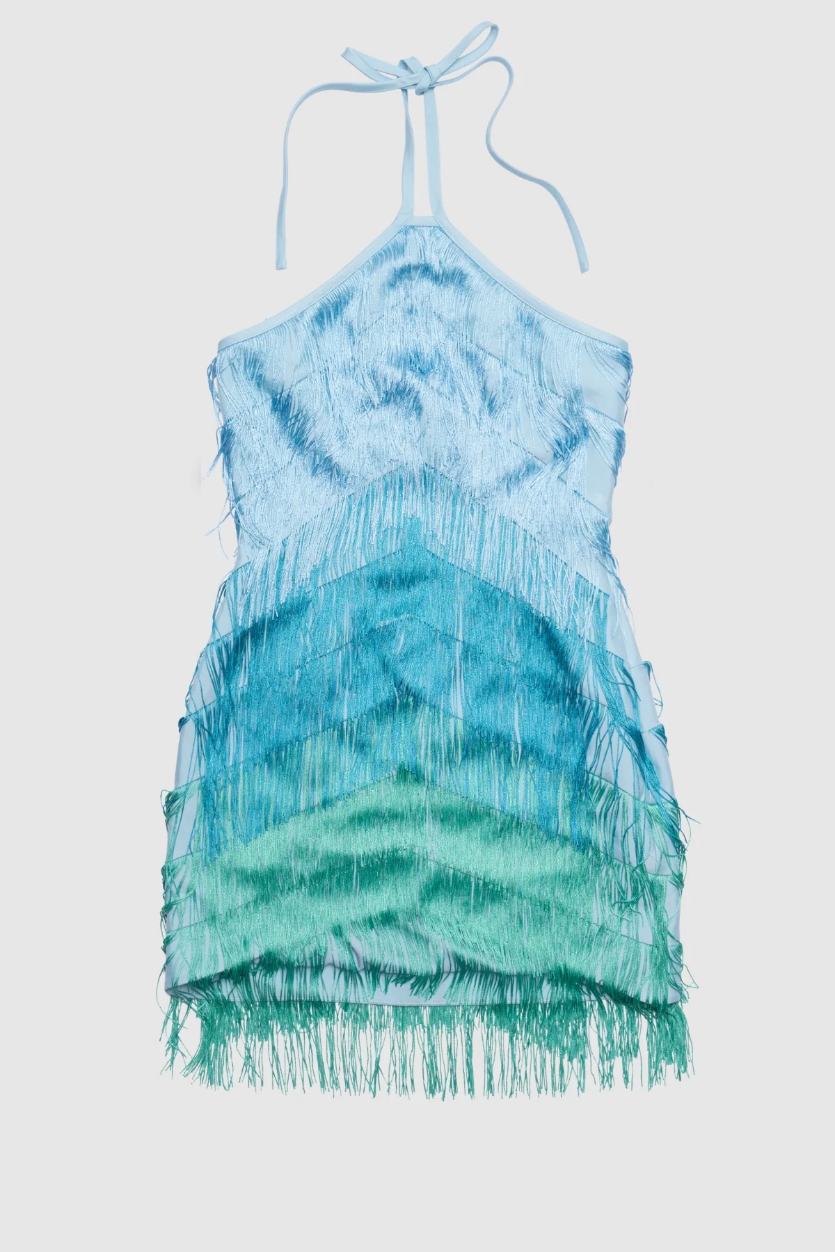 Wilde Fringe Mini Dress - Ocean - Image 7