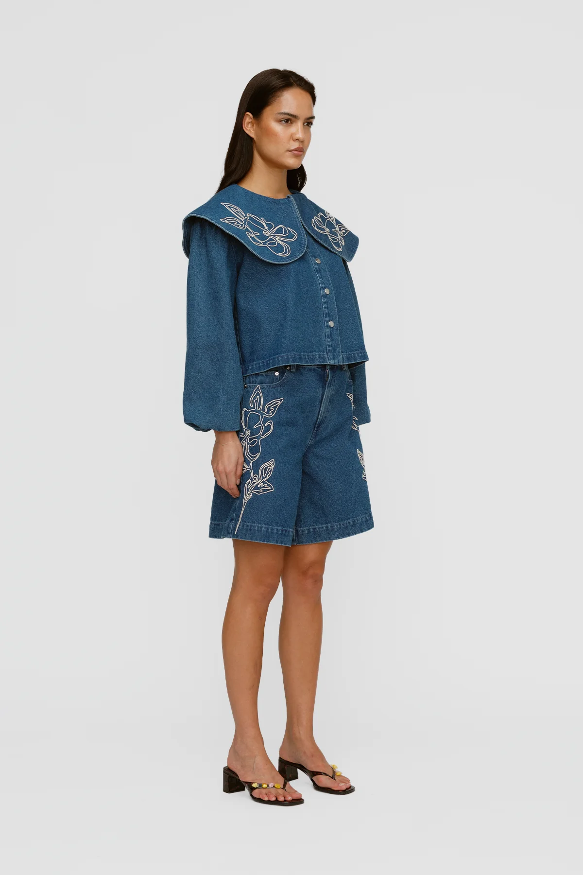 Wynn Denim Blouse - Bluestone - Image 3