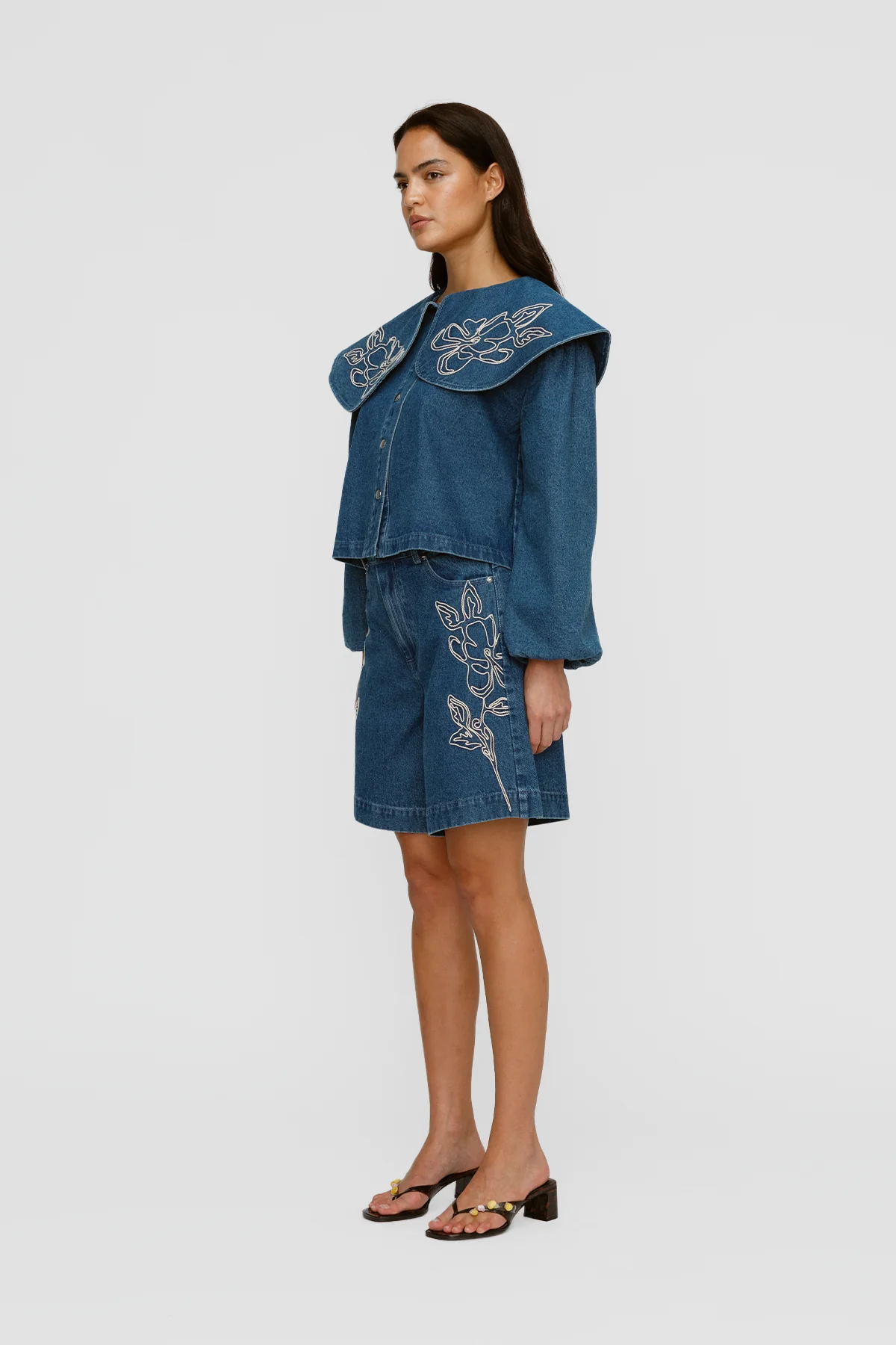 Wynn Denim Blouse - Bluestone - Image 4