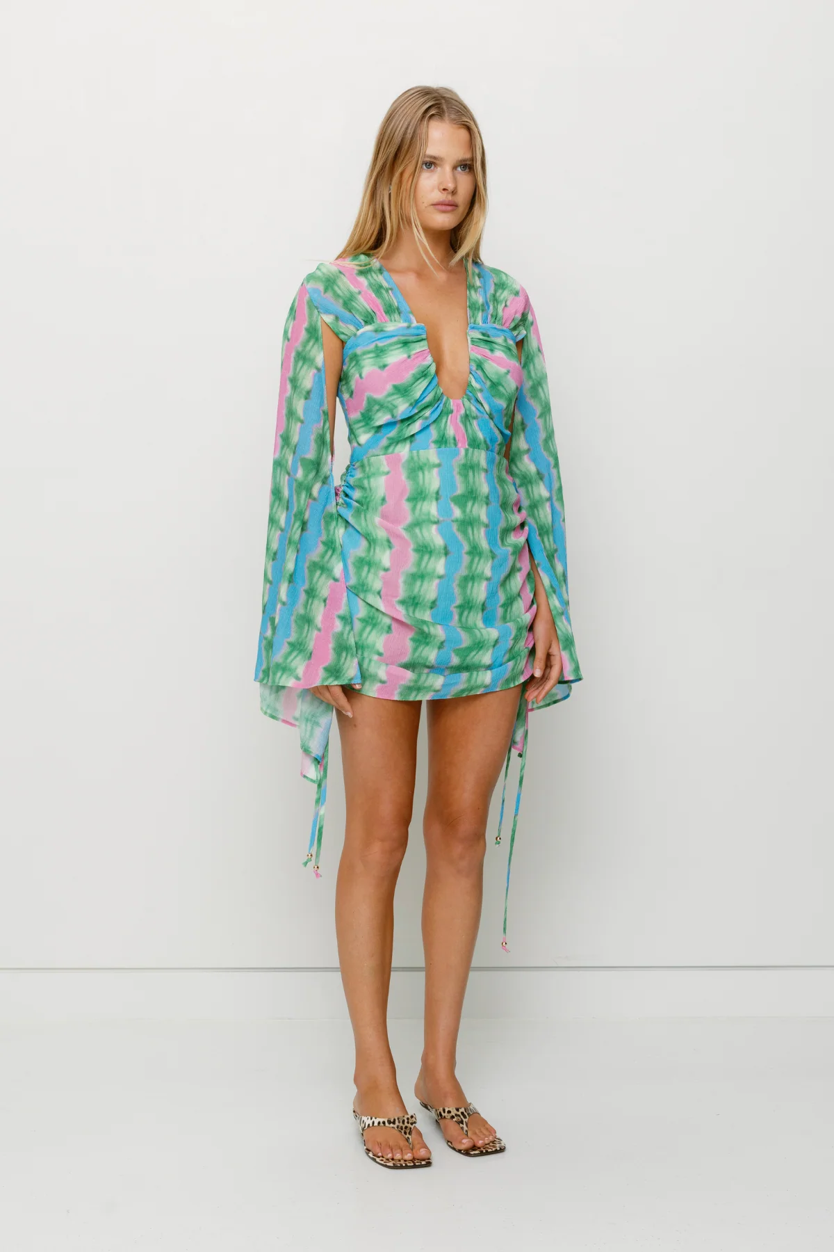 Zoya Mini Dress - Tie Dye Stripe - Image 4